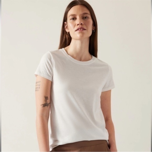 NWT Athleta Organic Daily Crew Tee shortsleeved Size 1X - Picture 1 of 7